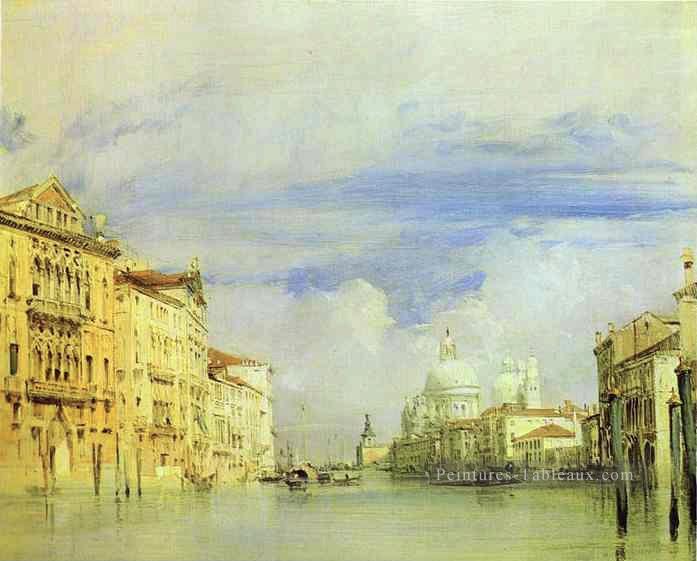 Le Grand Canal romantique paysage marin Richard Parkes Bonington Venise Peintures à l'huile